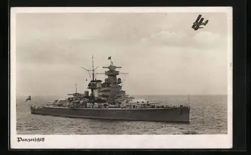 AK Panzerschiff auf hoher See, Kriegsmarine