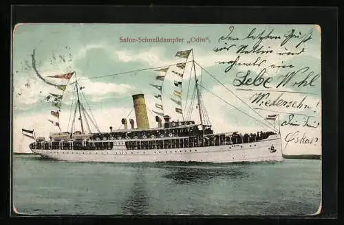 AK Salonschnelldampfer Odin in Fahrt