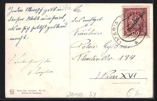 Künstler-AK F.Perlberg: Damaskus, Ortsansicht von oben