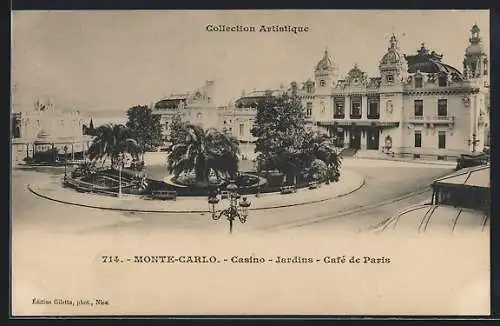 AK Monte-Carlo, Casino, Jardins, Cafe de Paris