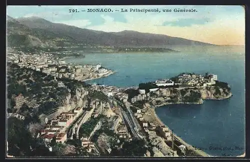 AK Monaco, La Principauté, vue Générale