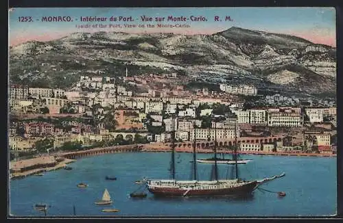 AK Monaco, Intérieur du Port, Vue sur Monte-Carlo