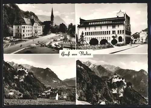 AK Vaduz, Ortspartie und Schloss Vaduz