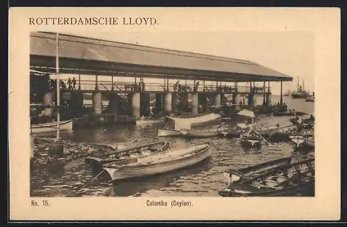 AK Colombo, Rotterdamsche Lloyd, Hafen