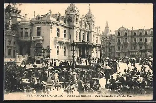 AK Monte-Carlo, Place du Casino, Terrasse du Café de Paris