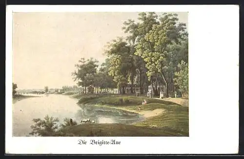 Künstler-AK Wien, Die Brigitte-Aue