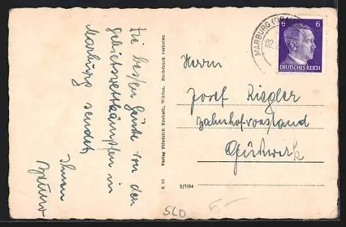 AK Marburg a. Drau, Platz mit Heiligensäule