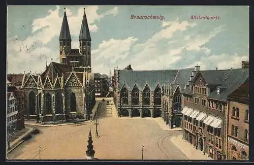 AK Braunschweig, Strasse am Altstadtmarkt