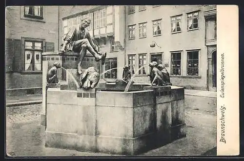 AK Braunschweig, Blick auf Eulenspiegel-Brunnen