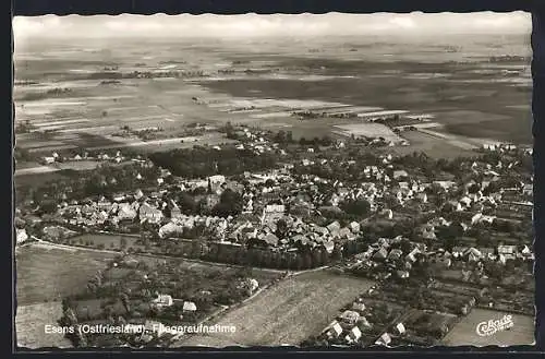AK Esens /Ostfriesland, Gesamtansicht vom Flugzeug aus
