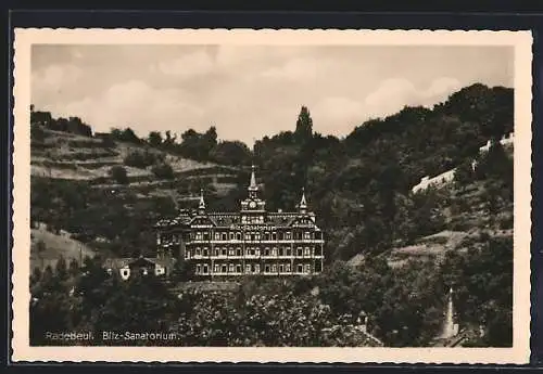 AK Radebeul, Bilz-Sanatorium Schloss Lössnitz