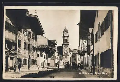 AK Mittenwald, Partie am Oberen Markt