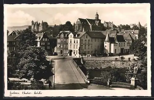 AK Herborn / Dillkreis, Obertor-Brücke, Hotel zum Ritter