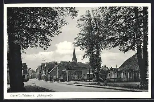 AK Esens, Jücherstrasse, Tankstelle