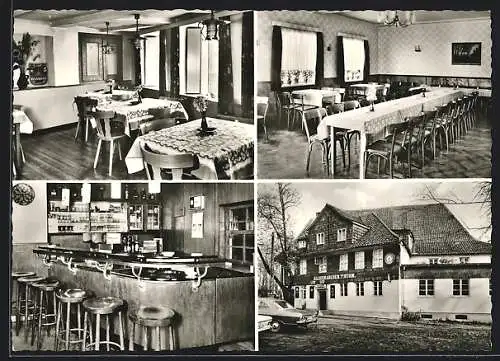 AK Braunschweig, Gasthaus Gliesmaroder Turm, Berliner Str. 105, Innenansichten