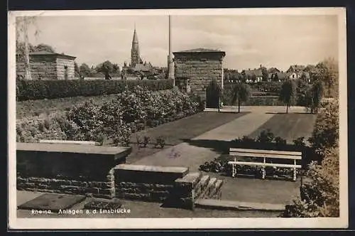 AK Rheine, Anlagen a. d. Emsbrücke