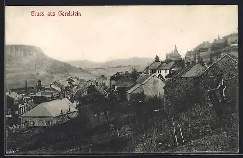 AK Gerolstein, Panorama mit Kirche