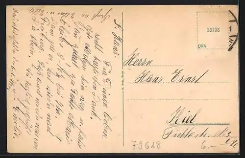 AK Rheinfelden, Rheinbrücke mit Passanten