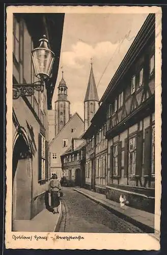 AK Goslar /Harz, Bergstrasse mit Türmen