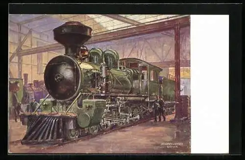 AK Hannover-Linden, HANOMAG, Bild Nr. 6, Gemischtzug-Lokomotive für Brasilien