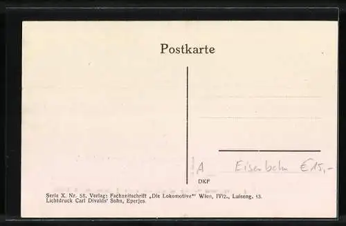 AK Gebirgsschnellzuglok Bauart Gölsdorf Serie 380. 100 der K. k. österr. St. B.