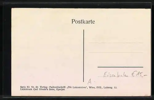 AK 2B Verbund-Schnellzuglok. Bauart Gölsdorf, Serie 6 der österreichischen Eisenbahn