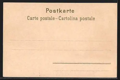 Lithographie Stans, Unterwaldnerin in Tracht vor dem Winkelrieddenkmal, Wappen