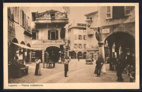 AK Lugano, Partie auf der Piazza Commercio