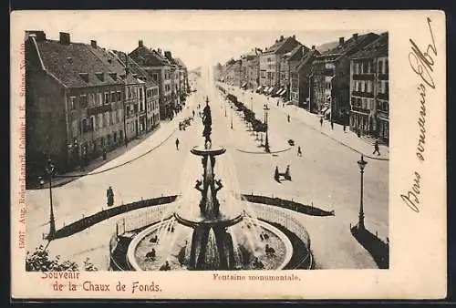 AK Chaux de Fonds, Fontaine monumentale