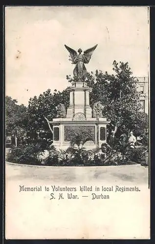 AK Durban, Memorial to Volunteers killed in local Regiments, S. A. War