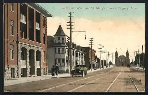 AK Calgary /Alta., 1st Street, West and St. Mary`s Church