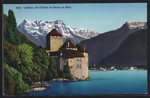 AK Chillon, Château et Dents du Midi