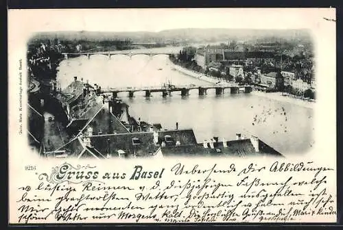 AK Basel, Teilansicht mit Flusspartie