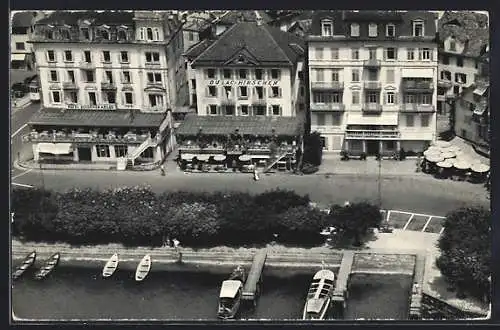 AK Brunnen, Hotel du Lac Hirschen und Hotel Goldener Adler
