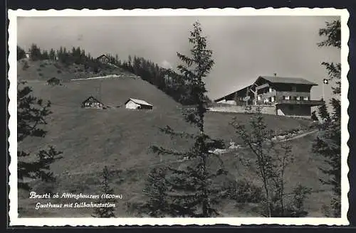 AK Attinghausen, Brusti ob Attinghausen, Gasthaus mit Seilbahnstation