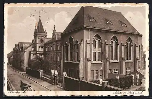 AK Hombruch, Strassenpartie am Marie Hospital