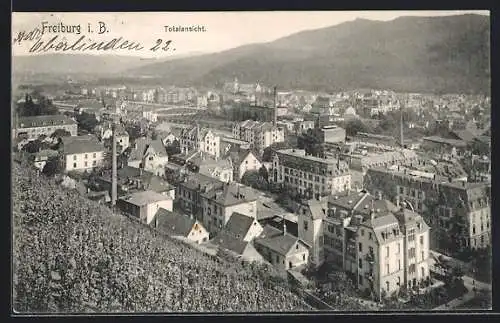 AK Freiburg i. B., Blick über die Dächer