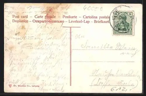 AK Leipzig, Forsthaus Raschwitz, Strassenbahn