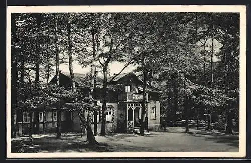 AK Liegau-Augustusbad, Restaurant Forellenschänke im Wald