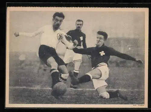 AK Frankfurt a. M., Fussballspiel zwischen Deutschland und der Schweiz 1922