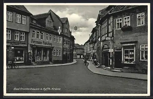 AK Frankenhausen a. Kyffh., Blick in die Einkaufsstrasse