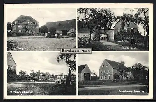 AK Barnitz / Krögis, Gasthaus Barnitz, Schäferei, Rittergut