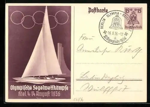 AK Kiel, Olympische Segelwettkämpfe, August 1936 15+10