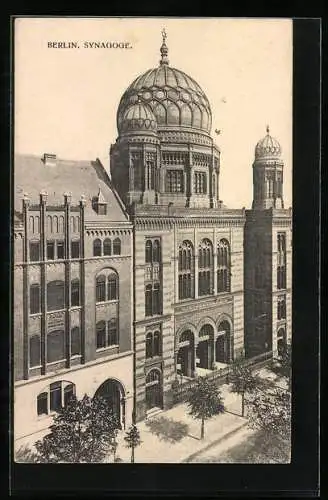 AK Berlin, Synagoge in der Oranienburger Strasse