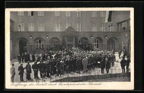 AK Wien, Geburtshilflich-Gynäkologische Anstalt Gersthof, Eröffnung der Anstalt durch Bundespräsidenten Hainisch