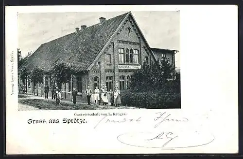 AK Sprötze, Gasthaus von L. Kröger