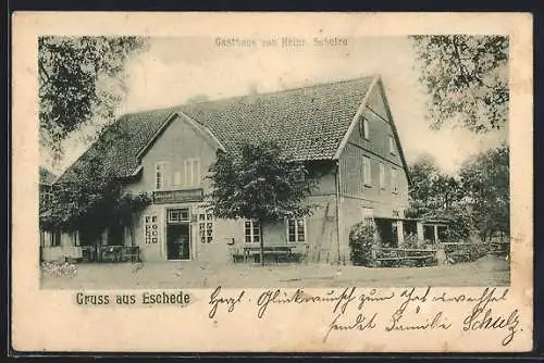 AK Eschede, Gasthaus von Heinrich Schulze