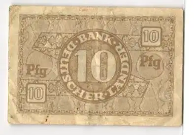 Notgeld Frankfurt / Main 1948, 10 Pfennig, Bank Deutscher Länder, Blaues Design mit grossem Wertaufdruck und Schriftzug