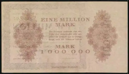 Notgeld Dresden-Neustadt, 1923, Eine Million Mark, Amtshauptmannschaft Dresden-Neustadt, Serie E, Nr. 38604