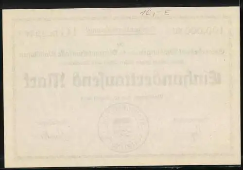 Notgeld Waiblingen 1923, 100000 Mark, Stadtgemeinde Waiblingen, Nr. 29469, 20. August 1923